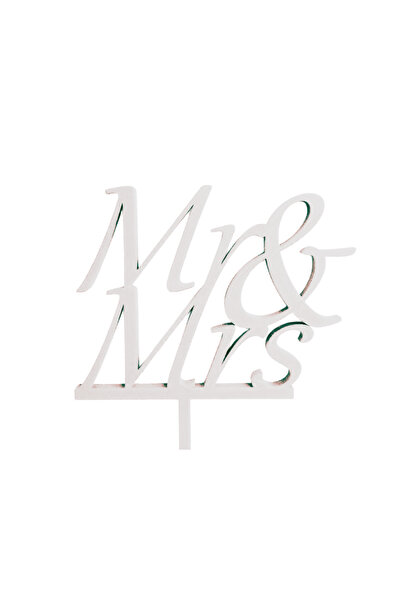 OEM Decoratiune topper tort, "MR AND MRS" impreuna pentru totdeauna, 14,5 x 1...