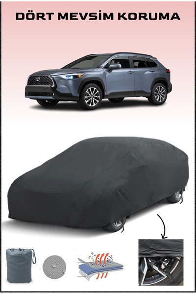 Breen Siyah, Toyota Corolla Cross Oto Branda, Araba Brandası, Koruma Örtüsü, Toz ve Su Geçirmez