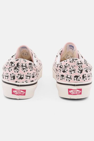 Vans Men Lace Up All Over Print Low Cut Casual Shoes, Pink Combo