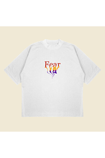 Tarzsokak Țesătură groasă, respirabilă, unisex, din bumbac, imprimată Fear