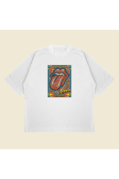 Tarzsokak Rolling Stone Seattle Imprimat Oversize Unisex Bumbac Tesatura groa...