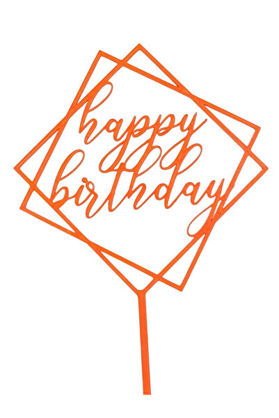 OEM Decoratiune topper tort "Happy birthday", zi de nastere, aniversare, 19 x...
