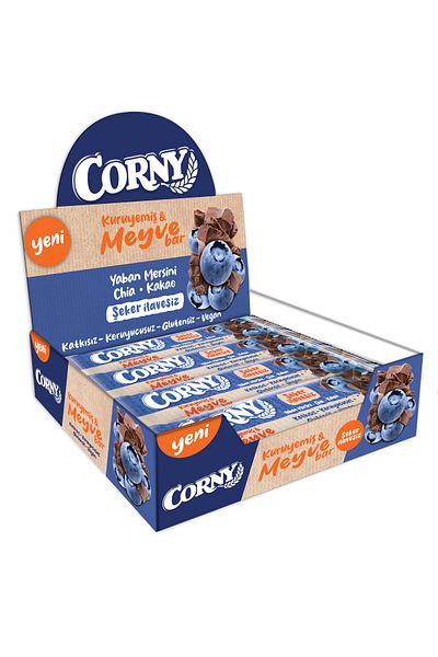 CORNY Nut and Fruit Bar Blueberry -Chia-Cocoa 35 Gr X12Li