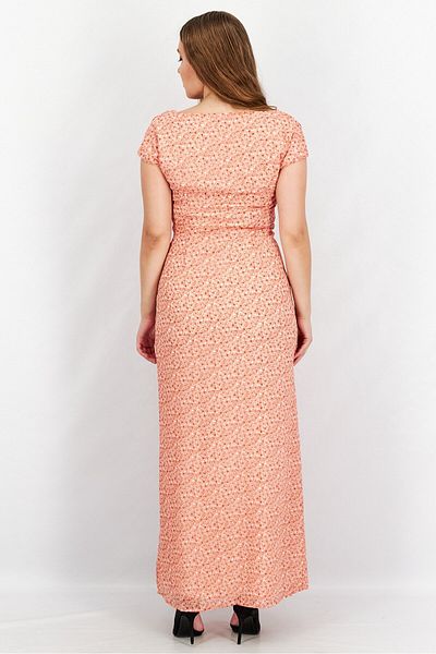 NA-KD Women U-neck Sleeveless Floral Print Maxi Dress, Orange