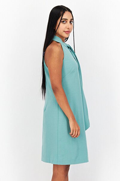 Vince Camuto Women Plain Mini Dress, Green