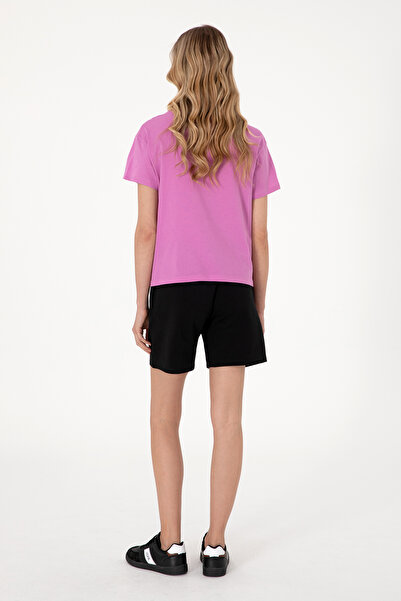 U.S. Polo Assn. Kadın Siyah Örme Şort 50305755-VR046