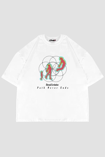 Tarzsokak Eternal Levitation Printed Alb Oversize Unisex