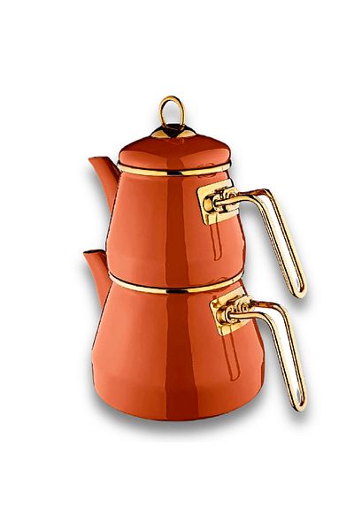 Taşev Robin 4567 Teapot Set Caramel