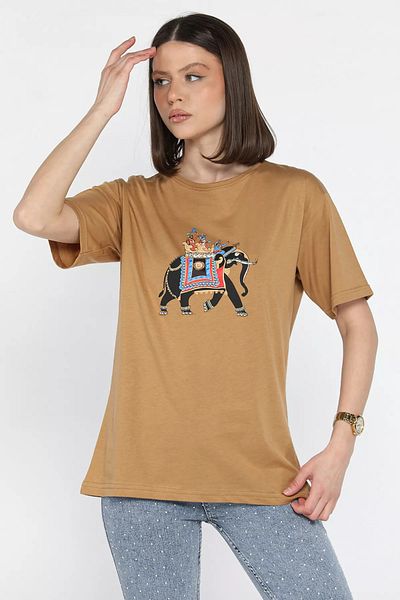 GÜLSELİ Γυναικείο T-Shirt με στάμπα μπισκότου