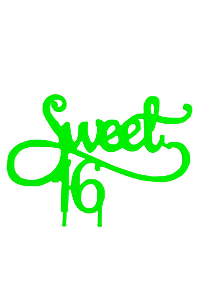 OEM Decoratiune tort, "SWEET 16", topper inflorirea frumoasei varste, 9, 7 x ...