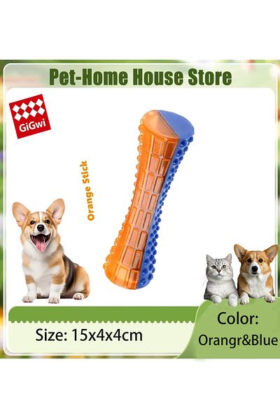 Choice Orange Stick Pet Toys Interactive Dog Ball Squeaky Balls 2.5” For Small/medium Dogs