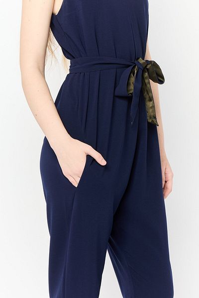 Harmont & Blaine Women Plain Sleeveless Jumpsuit, Navy