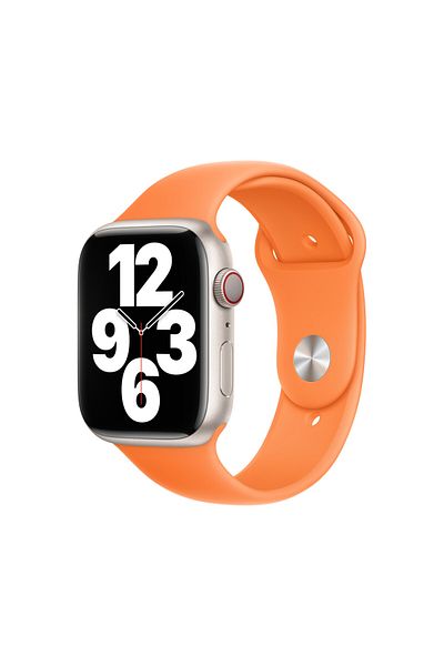 REDz Accessories Sport Band For Apple Watch, Silicone, Orange - 44/45/46/49 Mm, Medium