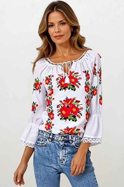 rody's forever Women's blouse type ie 024, ivory white/yellow
