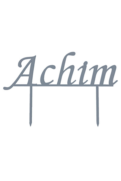 OEM Topper tort, "ACHIM", zi de nastere, aniversare 11,3 x 17,2 cm cm argintiu