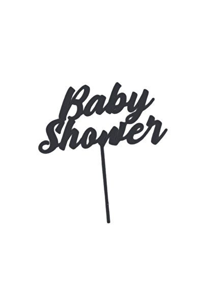 OEM Decoratiune topper tort Baby Shower, petrecere bebelusi, Negru, 17 cm