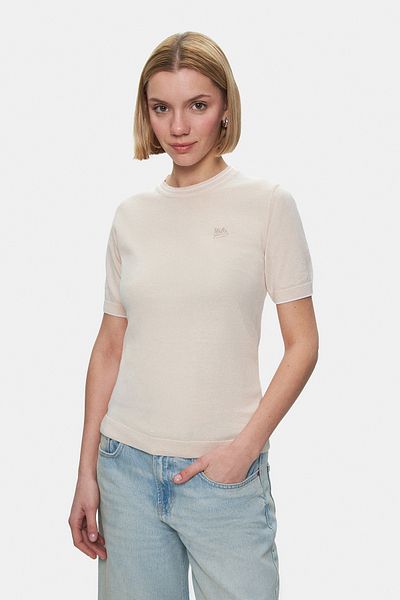 UCLA Tricou pentru femei JENNY Bone Color Crew Neck Tricoturi Brodate Standard Fit