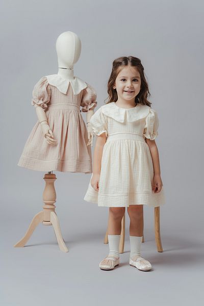 Cherrys Bebek Cotton Collar Girl's Dress