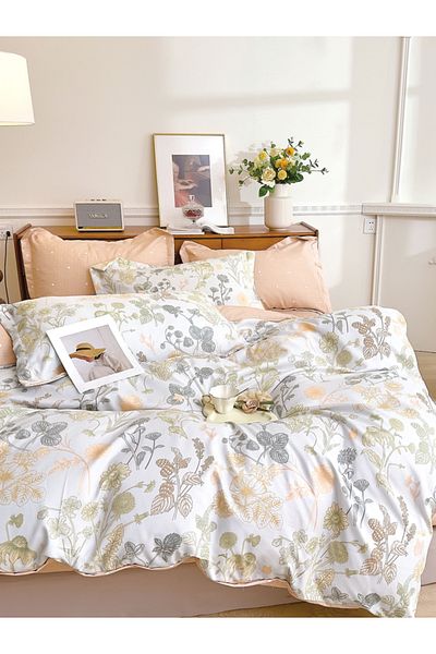 Donetella Printed Duvet Cover Set 6-Pcs – King Size 220x240 cm, Microfiber Fabric, No Filler Inside