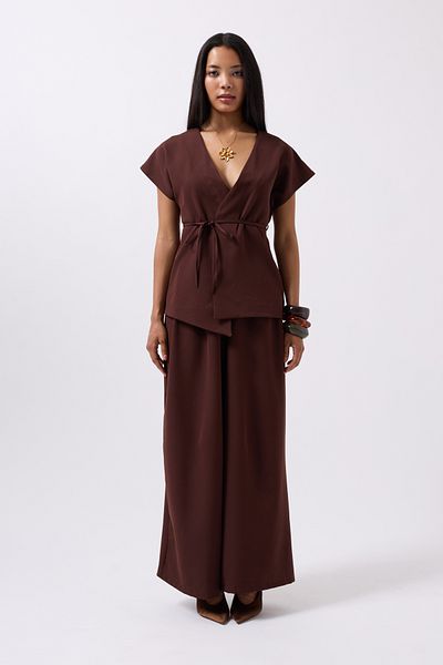 Black Fashion Vest - Brown - Fitted
