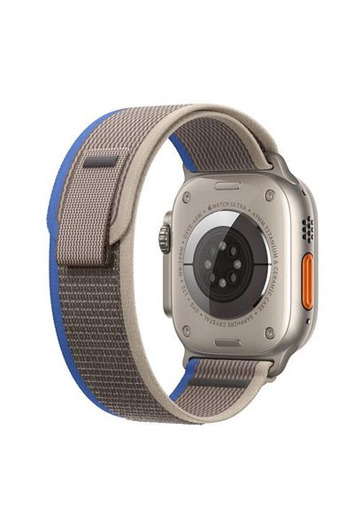 REDz Accessories Curea Trail Loop, nailon, compatibilă cu Apple Watch, Hedgehog, gri/albastru - 44/45/46/49 mm