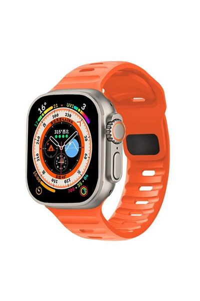 REDz Accessories Athlete Fit, Sport, For Apple Watch, Adjustable, Shockproof, Silicone, Orange - 44/45/46/49 Mm
