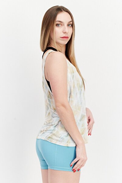 RVCA Women U Neck Sleeveless Tie Dye Print Top, Pink Combo