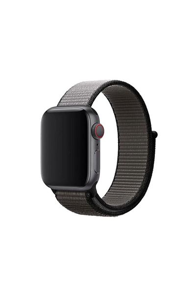 REDz Accessories Curea sport, compatibilă cu Apple Watch, textilă, gri închis-gri deschis - 38/40/41 mm
