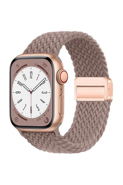 REDz Accessories Solo Loop Strap, Magnetic Closure, Compatible With Apple Watch, Adjustable, Brown - 44/45/46/49 Mm
