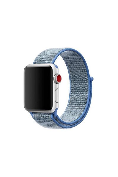 REDz Accessories Curea sport, compatibilă cu Apple Watch, textilă, albastru deschis - 44/45/46/49 mm