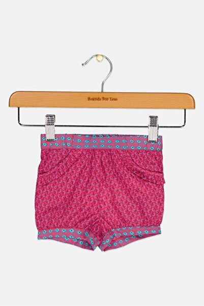Dp Am Toddlers Girl Allover Print Shorts, Magenta
