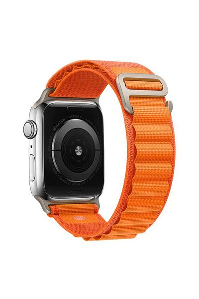 REDz Accessories Alpine Strap, Nylon, Compatible With Apple Watch, Adjustable, Orange - 44/45/46/49 Mm