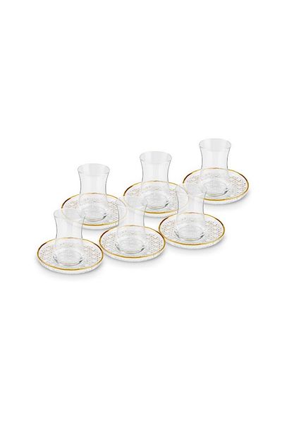 Karaca Hazeran 12 Piece Tea Set for 6 People