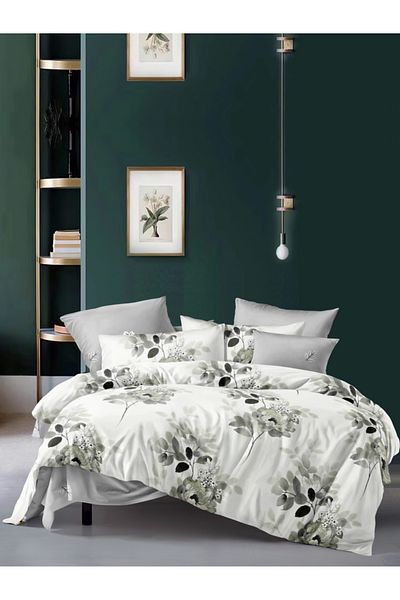 Donetella Printed Duvet Cover Set 6-Pcs – King Size 220x240 cm, Microfiber Fabric, No Filler Inside