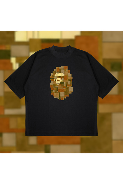 Tarzsokak A Bathing Ape X Adam Lister Tricou oversize unisex cu croială în fo...