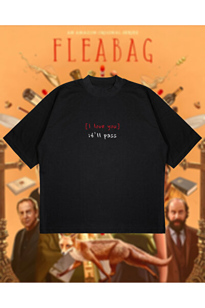 Tarzsokak Fleabag Baskılı Oversize Unisex Pamuklu Nefes Alan Kalın Kumaşlı