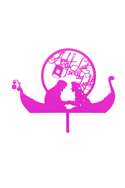 OEM Decoratiune topper tort, "AND AT LAST I SEE THE LIGHT", disney couple, 15...