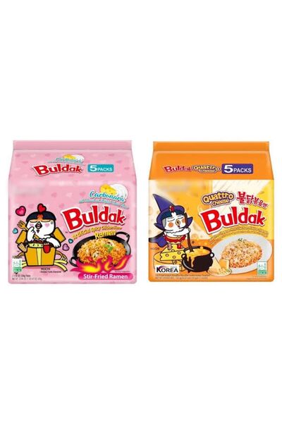 yitian yimian CARBONARA BULDAK &QUATTRO CHEESE BULDAK RAMEN HELAL DAMGALI