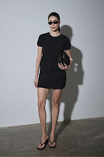 Suud Collection Black Ema Knitwear Cardigan