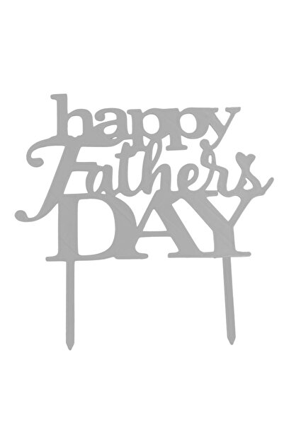 OEM Decoratiune topper tort "Happy fathers day", ziua tatalui, 18.5 x 19 cm A...