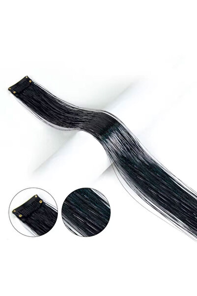 Mina Peruk Siyah / Klipsli Hair Tinsel Saç Simi - Htk06