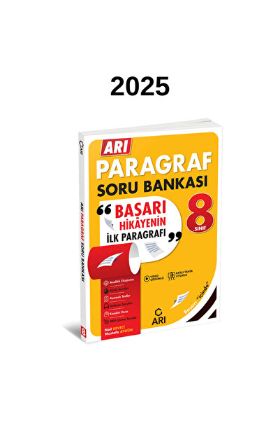 Strateji Yayınları ARI YAYINCILIK 8.SINIF PARAGRAF SORU BANKASI YENİ 2025 (30...