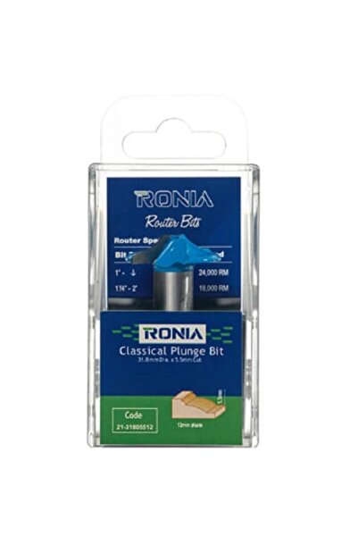 RONİA Ronia Ahşap Freze Bıçağı 21-31805512 Klasik Daldırma Profilli Freze Ucu...