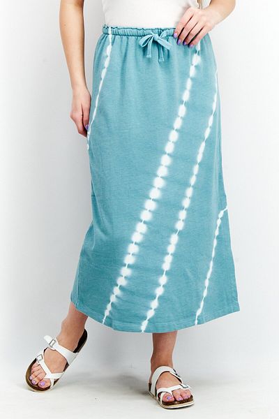 Splendid Women Tie Dye Maxi Skirt, Emerald Bay