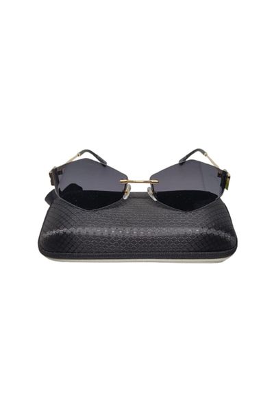 Blusmart - Sunglasses, UV 400 Filter, Women, Rimless, Hexagonal Lens