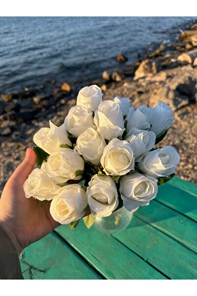 page journals 16lı beyaz gül yapay yüksek kalite