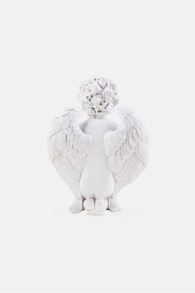 NANETTE LEPORE Decorative Polyresin Baby Angel Figurine, White