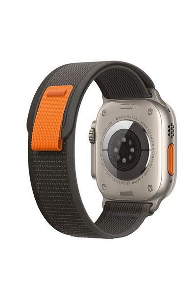 REDz Accessories Curea Trail Loop, nailon, compatibilă cu Apple Watch, Hedgehog, neagră/griă - 38/40/41 mm