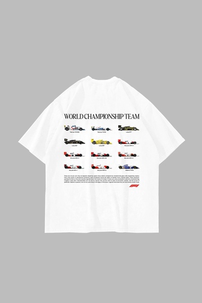 Tarzsokak Alb unisex oversize imprimat echipa Campionatului Mondial