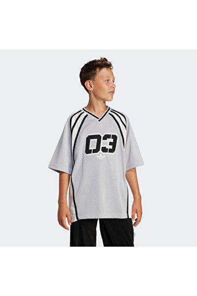 adidas ريترو 03 تي شيرت رمادي للأطفال